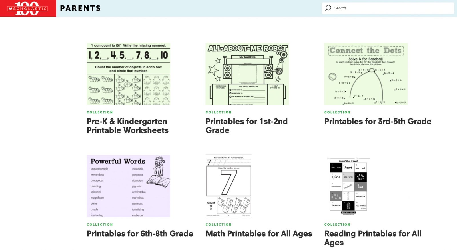 scholastic learning materials and workbook worksheets for children k-12 educational resources