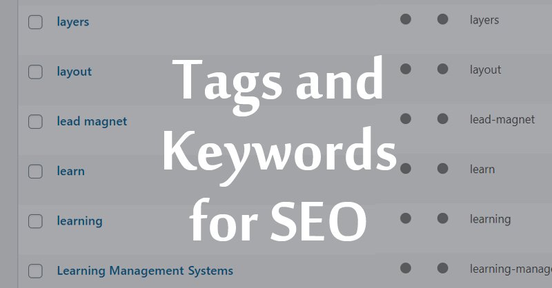 Getting your tags correct for optimal search engine optimisation SEO.