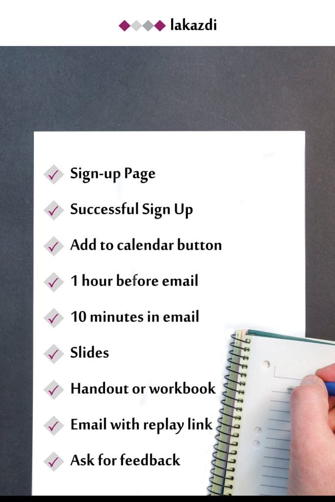 Webinar Checklist — Lakazdi Graphic Design