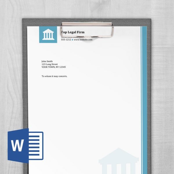 This letterhead design is made in Word so that you can easily type all your mail and business correspondence and export as a complete letter. Either print the letter or send digitally! The logo design is editable -- you can change the colors to match your company. Letterhead is: ◆ Letter size ◆ Designed for legal and law firms ◆ Built inside the header and footer ◆ Has a watermark ◆ Contains some heading levels built in ◆ Easy to edit ◆ Word Document As a bonus: you get a guide on how to edit the file as well as an installation guide.