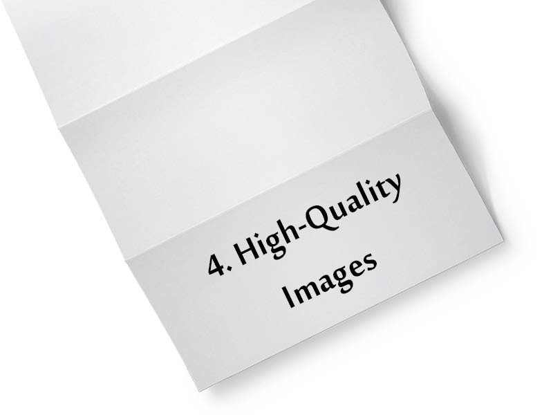 4. High-Quality Images: High-quality images help to draw the reader in and create an aesthetic appeal. 